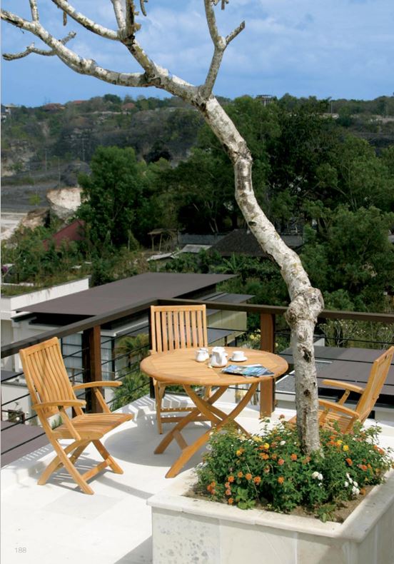 Cardiz "Teak" | Folding Arm Chair