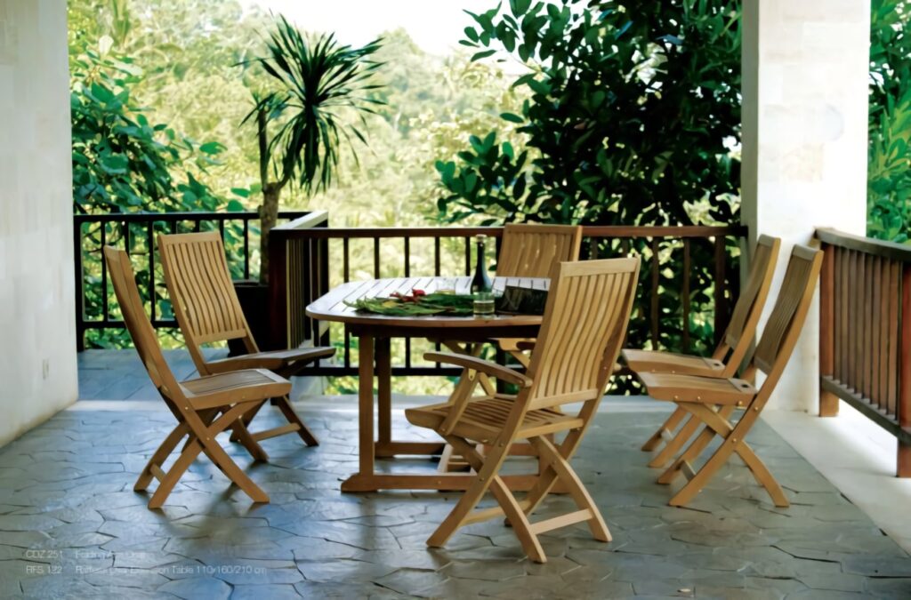 Cardiz "Teak" | Folding Arm Chair