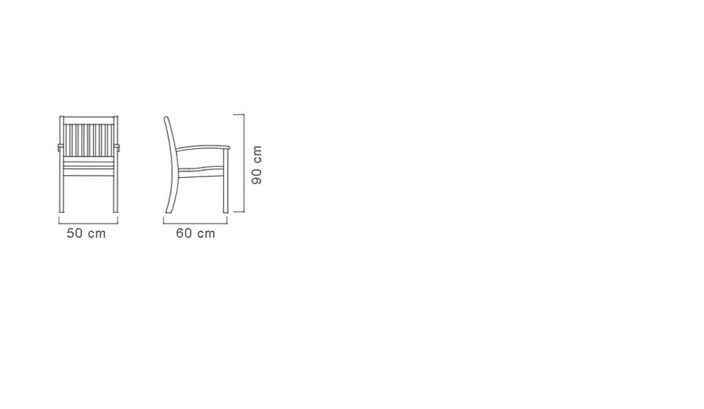 BEAUTY STACKING ARM CHAIR