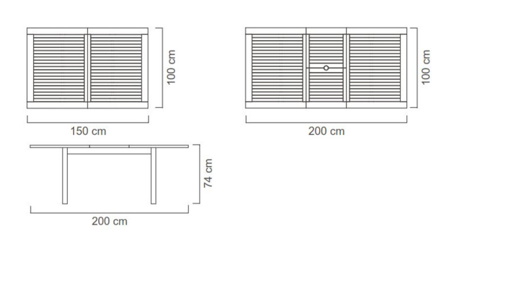 EXCELLENCE RECTA EXTEND TABLE