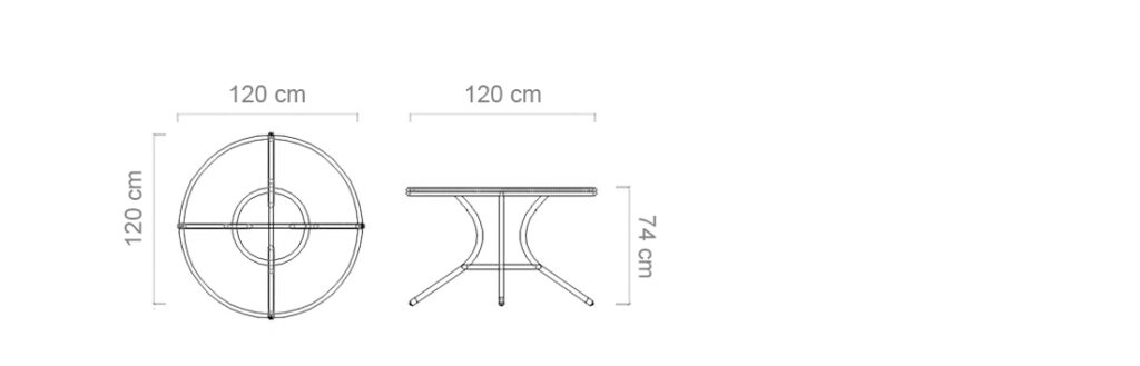OLIVE ROUND TABLE D 120 CM | 6 PERSONS